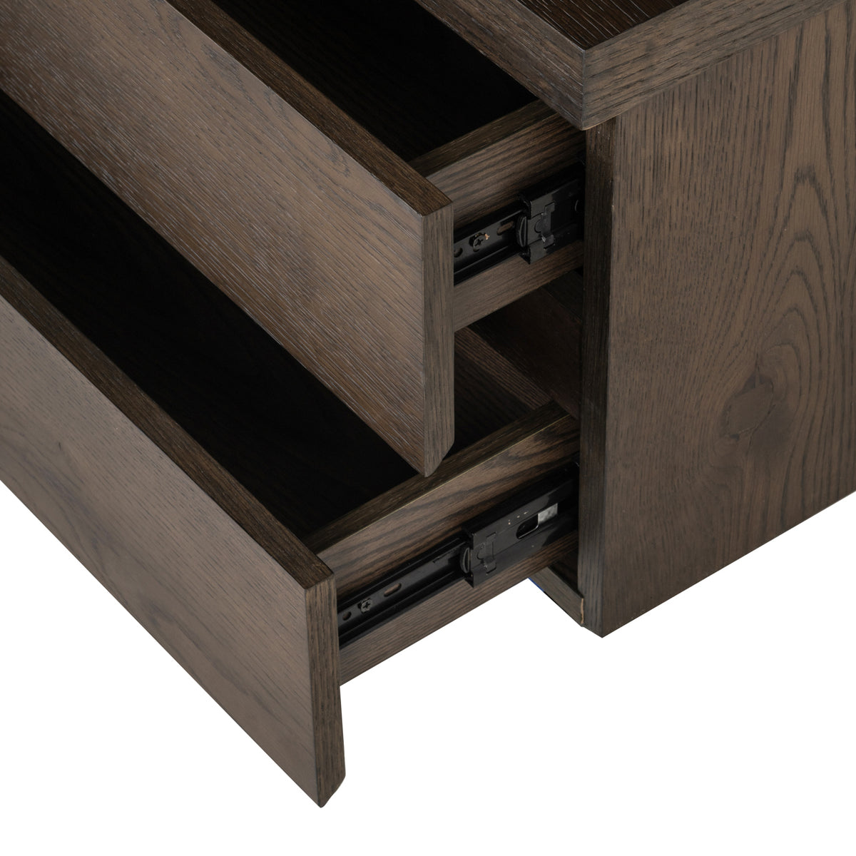 TV Schrank braun, Fernsehschrank braun, Fernsehwand Eiche furniert, Maße 220 x 176 cm