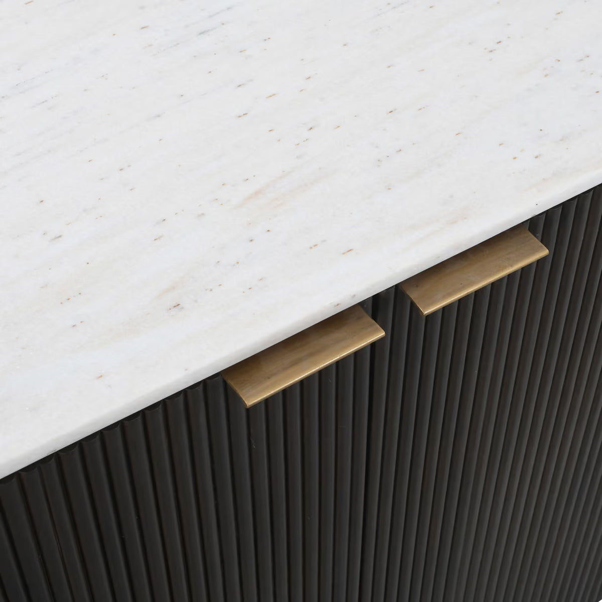 Sideboard gold black, sideboard black, sideboard black gold, width 225 cm