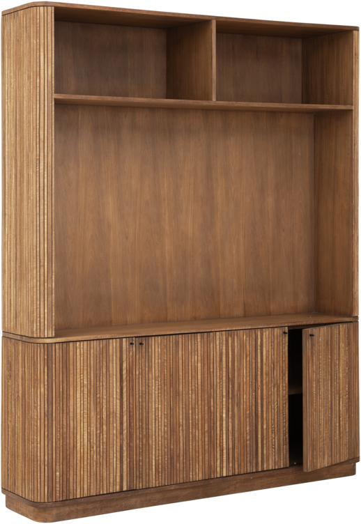 TV Regal braun-schwarz, Fernseheschrank Holz Teak, Breite 170 cm