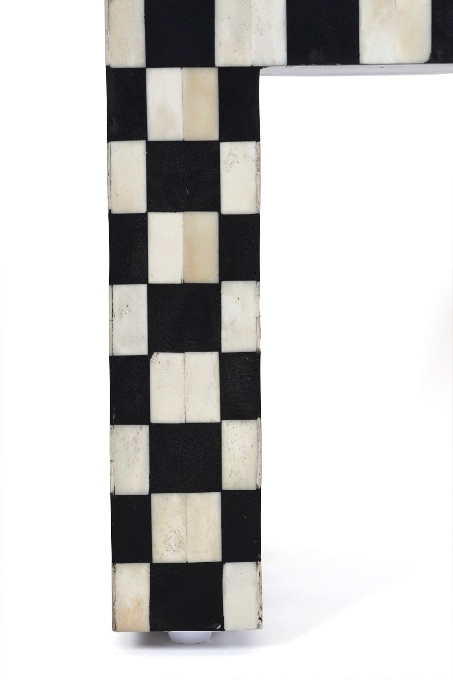 Couchtisch schwarz-weiß, Couchtisch Schachbrettmuster, Länge 140 cm