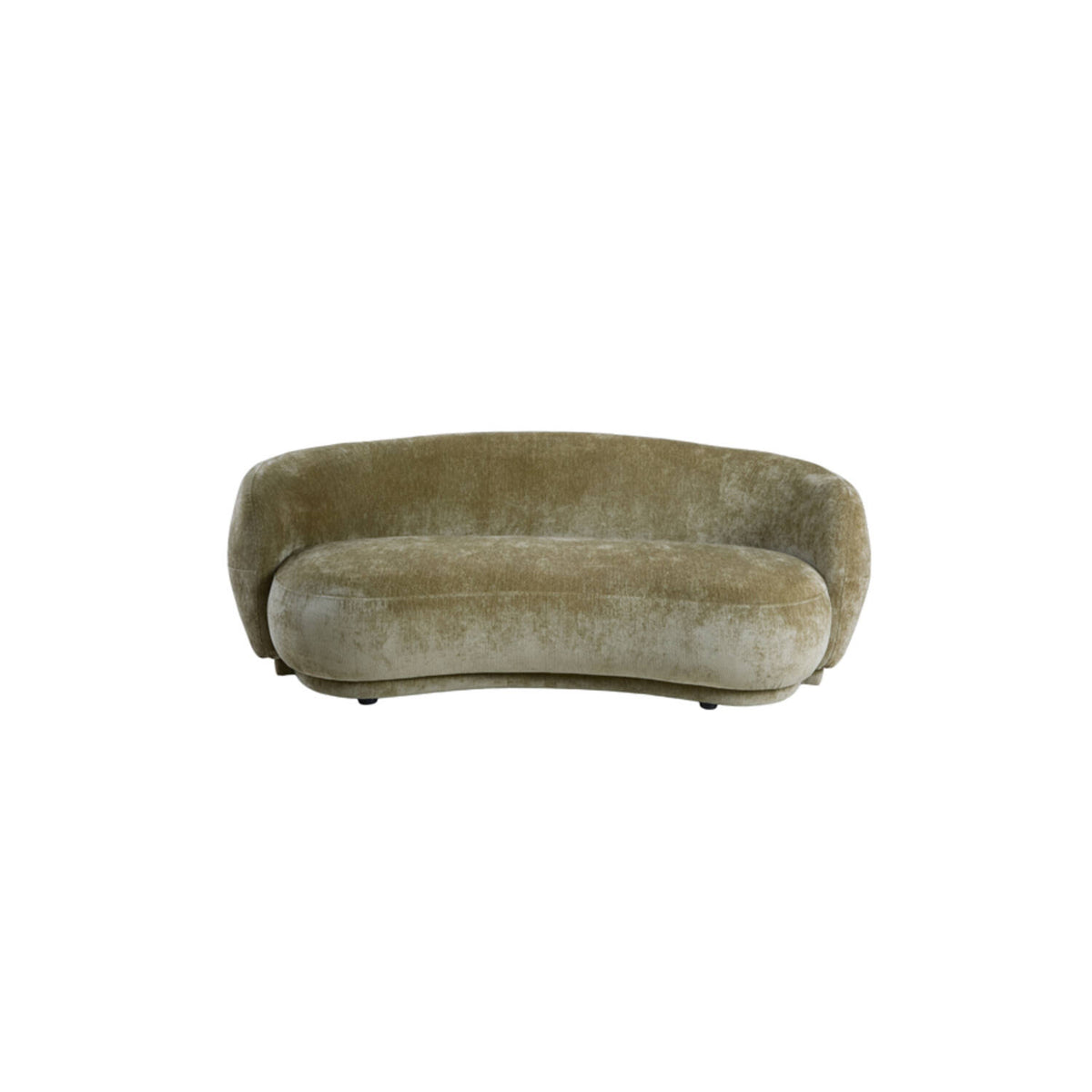 Sofa halbrund grün, 2 Sitzer halbrundes Sofa grün, Länge 191 cm