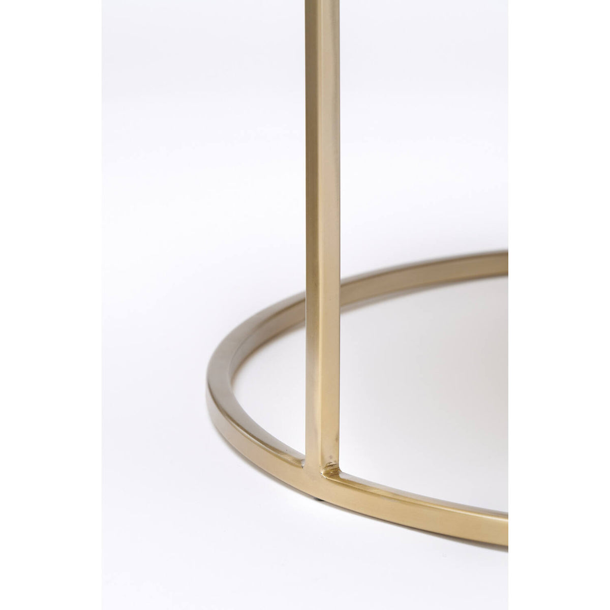 Couchtisch Gold rund , 2er Set Couchtisch Gold matt, Durchmesser 65-75 cm