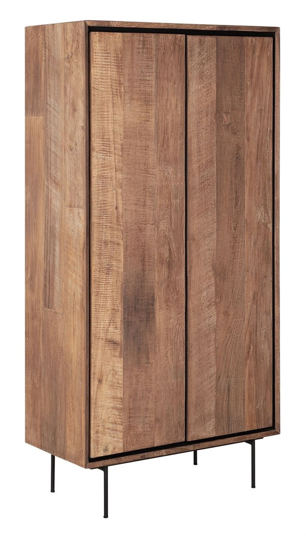 Aktenschrank Holz Teak, Schrank Holz Teak, Kleiderschrank Holz, Breite 90 cm