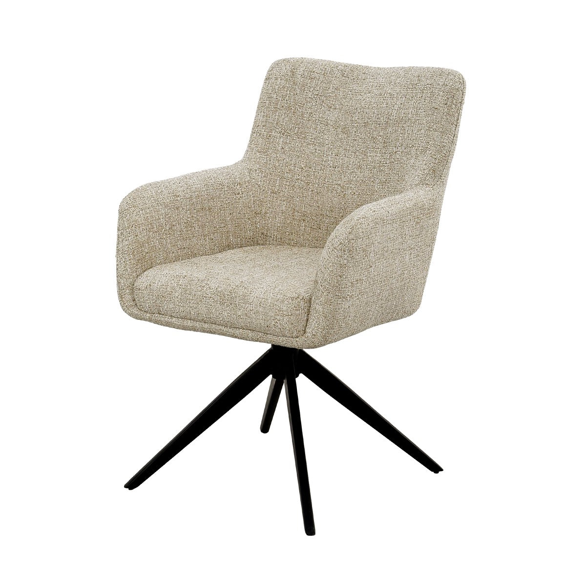 Stuhl drehbar Farbe Sand, Esszimmerstuhl drehbar, Breite 62 cm