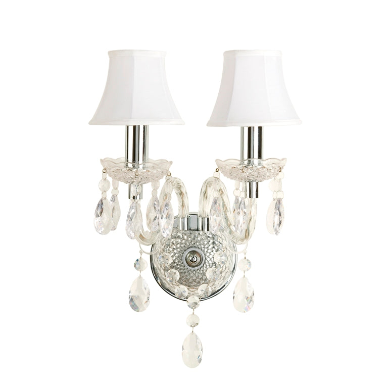 Klassischer Kronleuchter 9-armig, Kronleuchter mit weißen Lampenschirmen, Durchmesser 66 cm