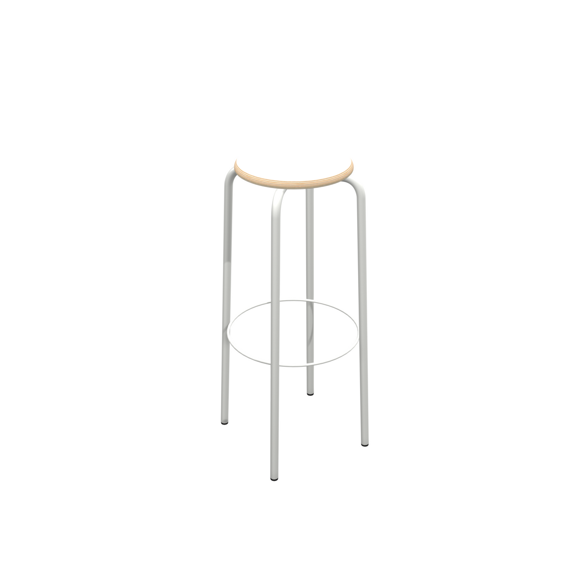 Barstuhl weiß Metall-Gestell, Barhocker weiß Metall, Sitzhöhe 80 cm