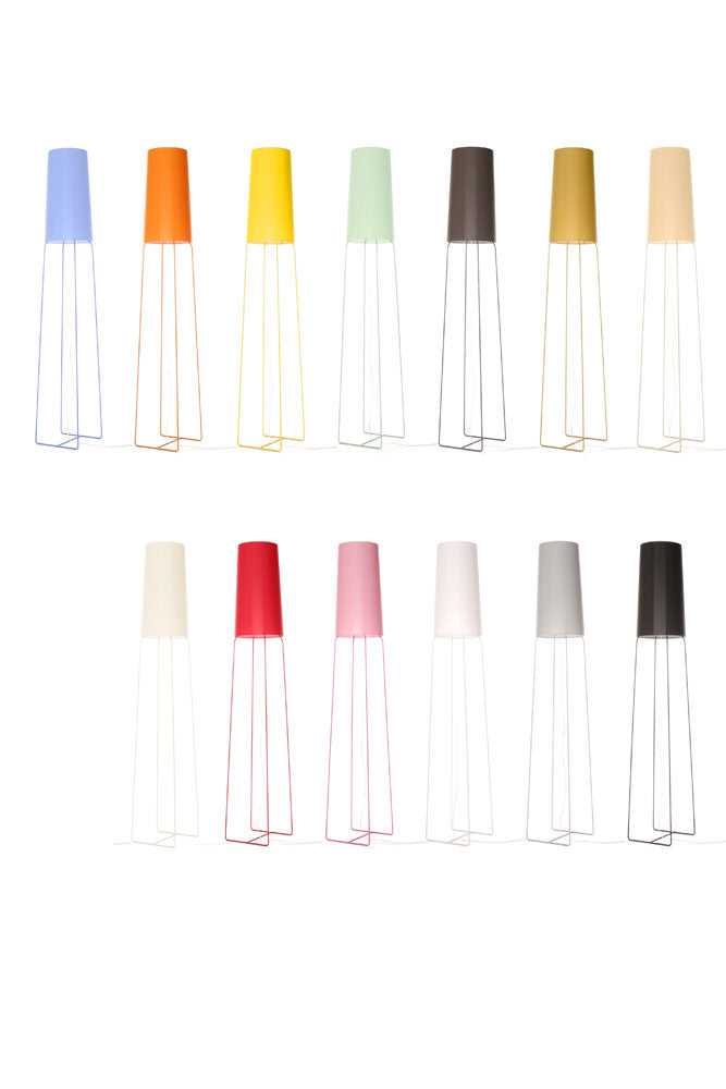 Stehleuchte in drei Farben, Stehlampe mit Lampenschirm braun, Gold,