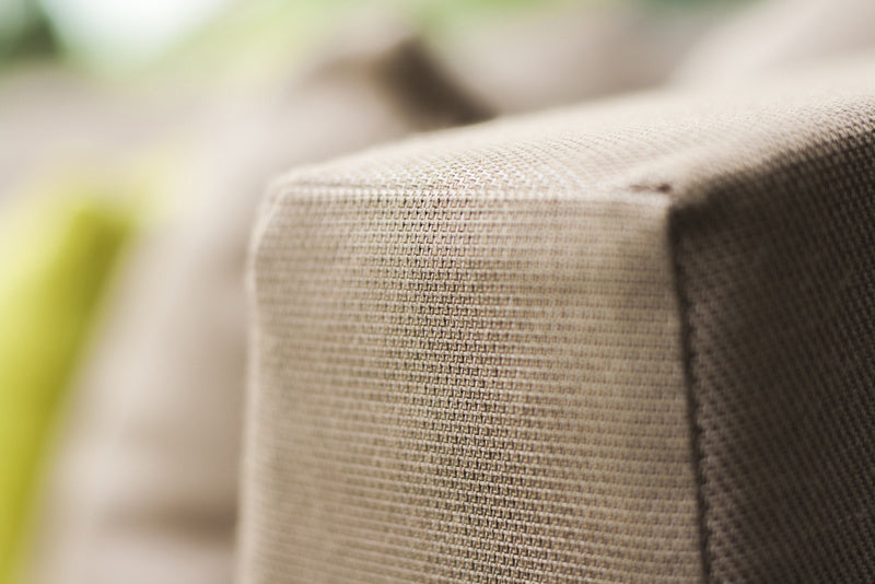 Outdoor Sessel, Farbe weiß-braun, Gartensessel gepolstert