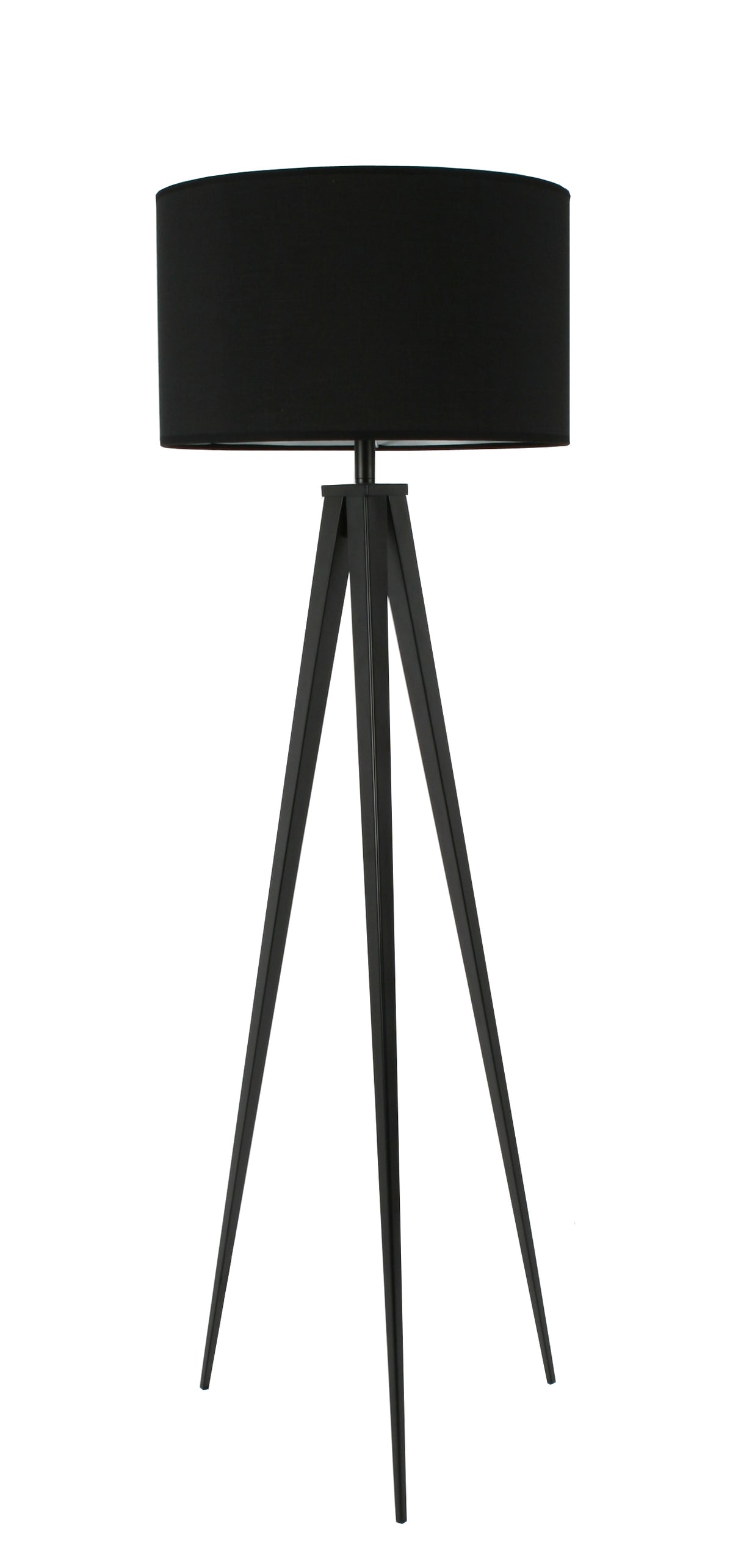 Moderne Stehleuchte aus schwarzem Textil modern