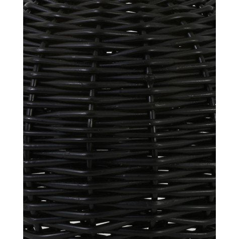 Lampenfuß Tischlampe Rattan schwarz, Tischleuchte schwarz Rattan,  Durchmesser 43 cm
