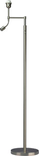 Lampenfuß Edelstahl-Optik mit LED Leselampe, Höhe 125 cm