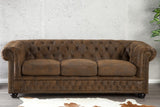 3-Sitzer Sofa im Chesterfield Look