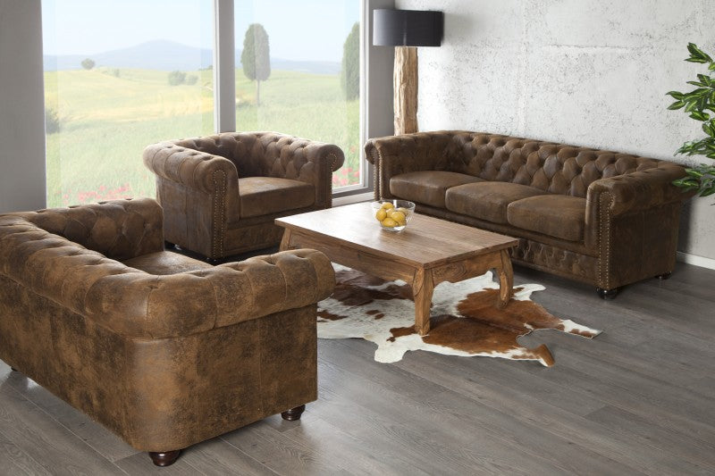 3-Sitzer Sofa im Chesterfield Look