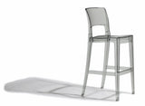 Design Bar-Tresenhocker, Farbe grau transparent, Sitzhöhe 74 cm