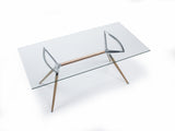 Design Tisch Holz Buche Metall drei verschiedene Größen modern