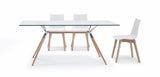 Design Tisch Holz Buche Metall drei verschiedene Größen modern