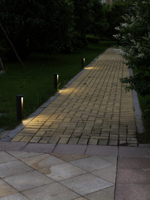 LED Außenstandleuchte schwarz, Standleuchte außen schwarz, Höhe 45 cm