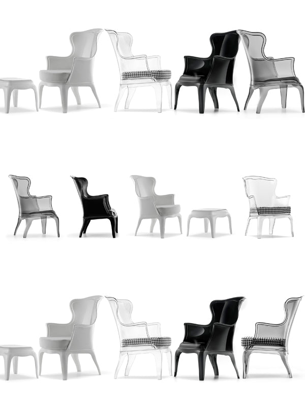 Beistelltisch schwarz Kunststoff, Couchtisch italienisches Design, Farbe schwarz