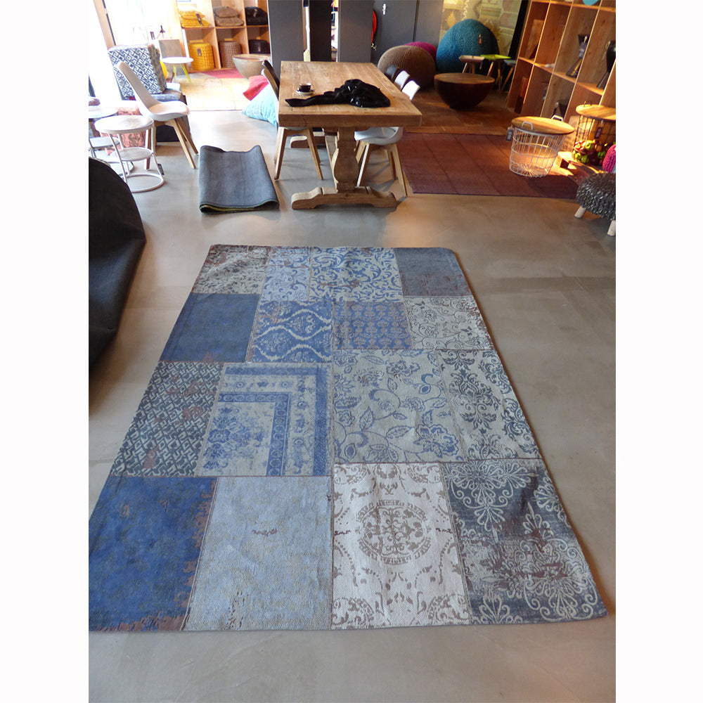 Teppich Patchwork blau, Größe 170 x 240 cm