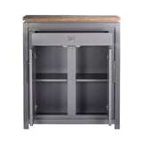 Schrank grau Massivholz, Highboard grau Landhaus, Breite 95 cm