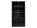 Buffetschrank Eiche, Schrank/Regal, Eichenholz/ Schwarz, Breite 120 cm