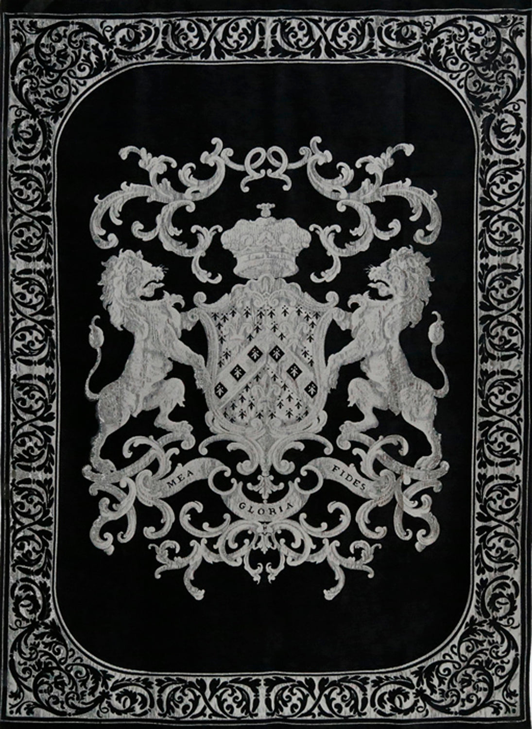 Decke, Plaid, Farbe schwarz-silber, Größe 175 x 235 cm