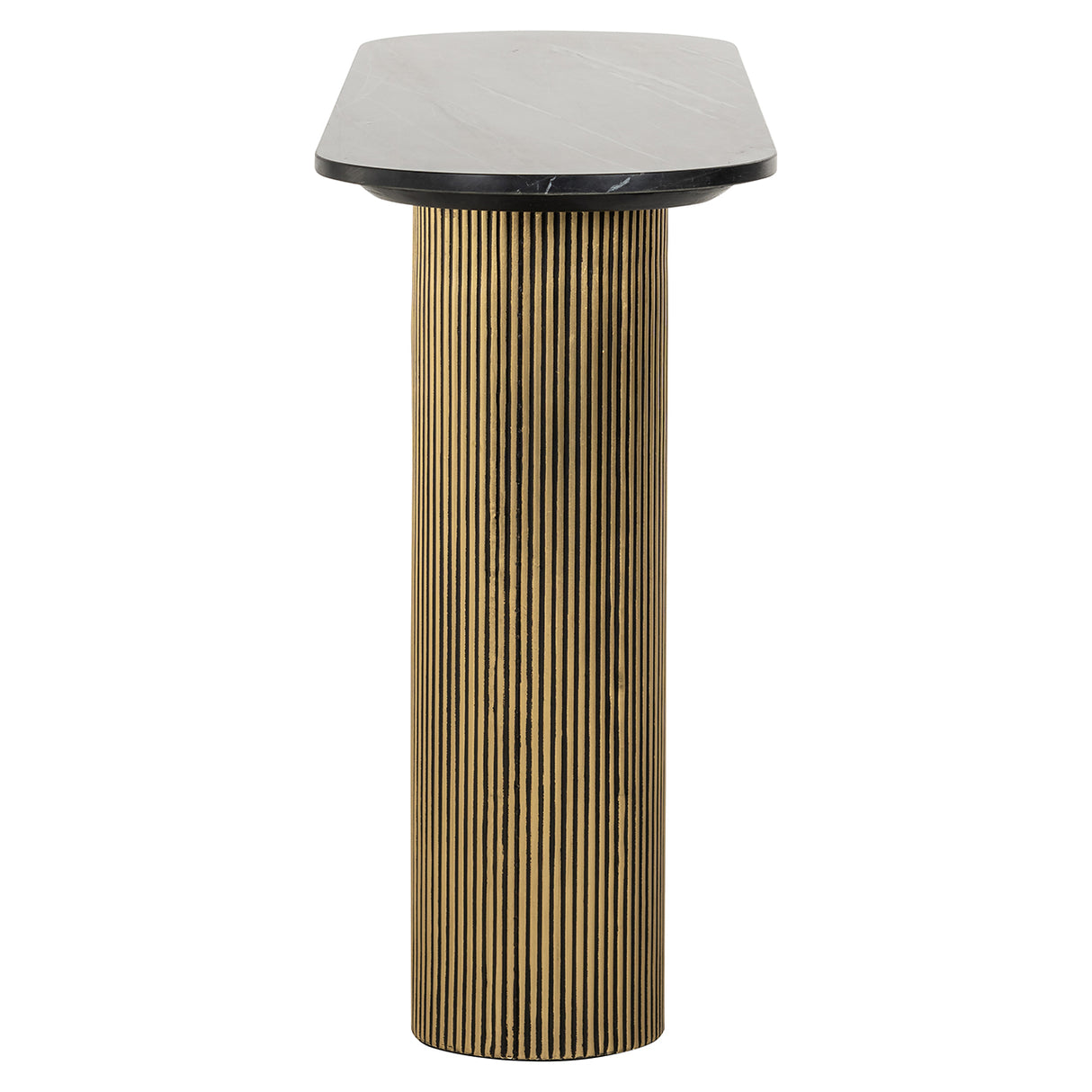 Konsole Gold  Marmorstein,  Konsolentisch Gold-schwarz,  Breite 130 cm