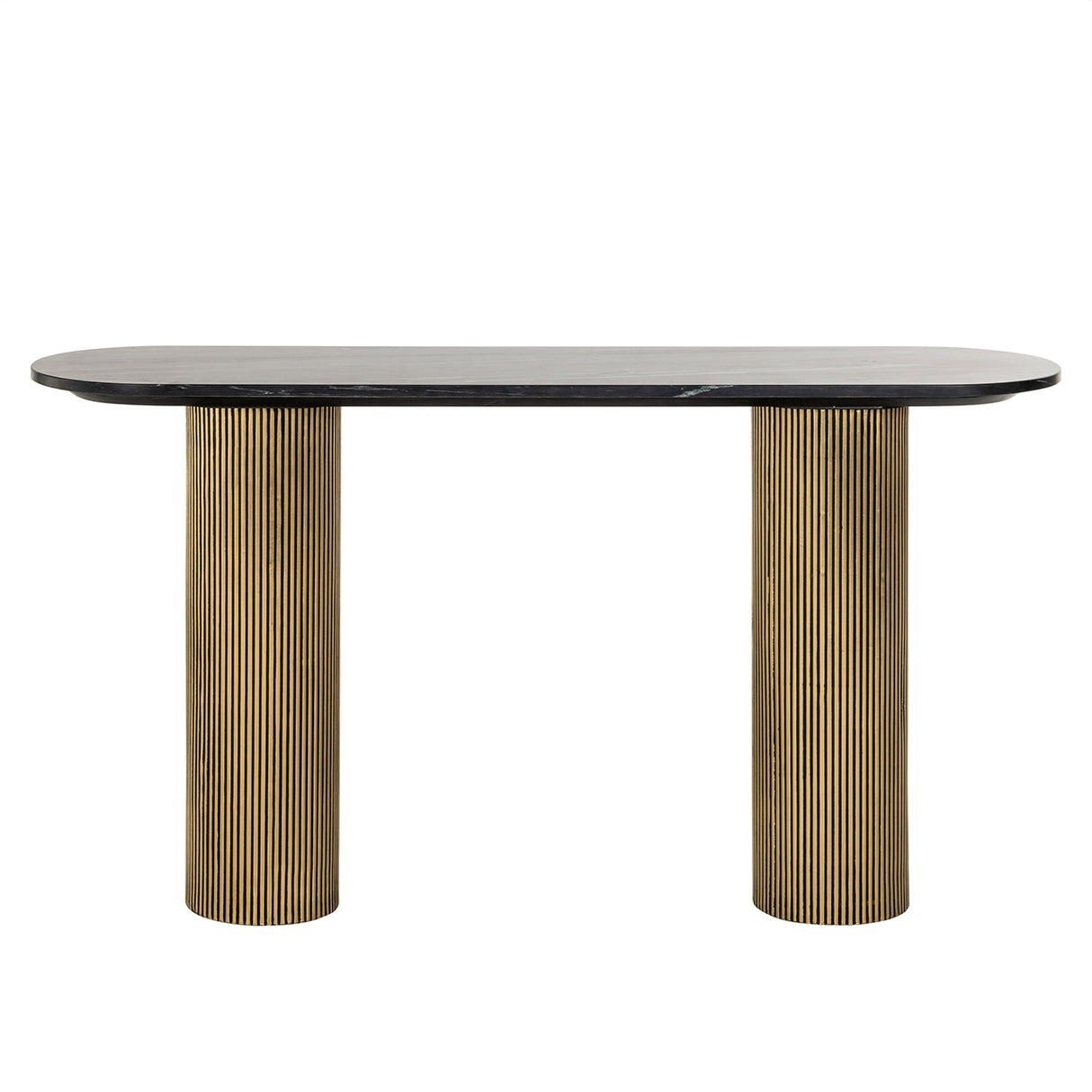 Konsole Gold  Marmorstein,  Konsolentisch Gold-schwarz,  Breite 130 cm