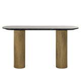 Konsole Gold  Marmorstein,  Konsolentisch Gold-schwarz,  Breite 130 cm