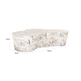Couchtisch weiß Marmoroptik, Garten-Couchtisch weiß-grau, Breite 150 cm