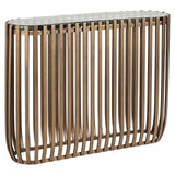 Konsole Metall Glas, Glas-Konsole Bronze-Gold, Breite 107 cm