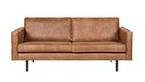 Ledersofa 2-Sitzer, Sofa Echtleder cognac