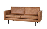 Ledersofa 2-Sitzer, Sofa Echtleder cognac