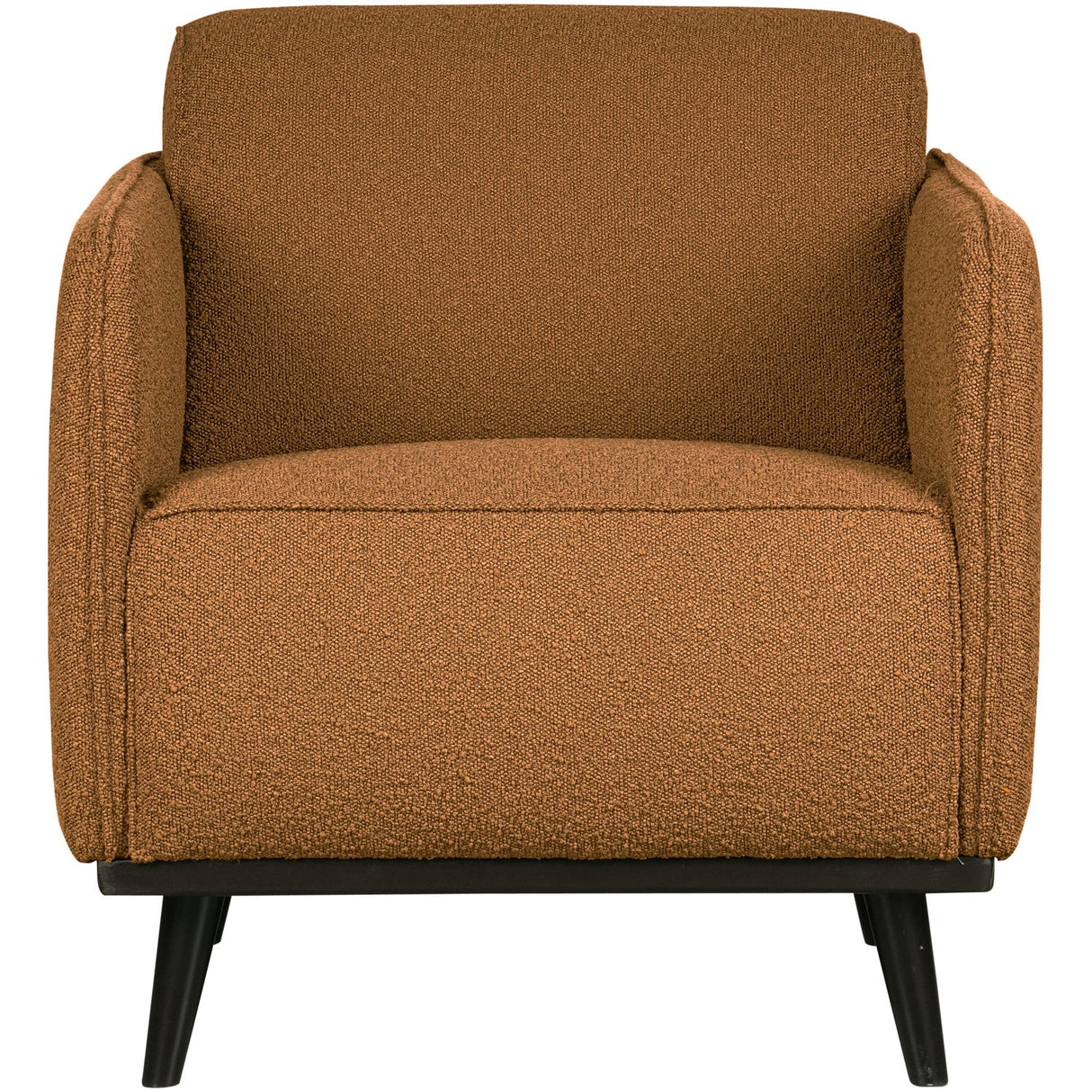 Sessel Senf-braun Bouclé, Sessel modern Bouclé