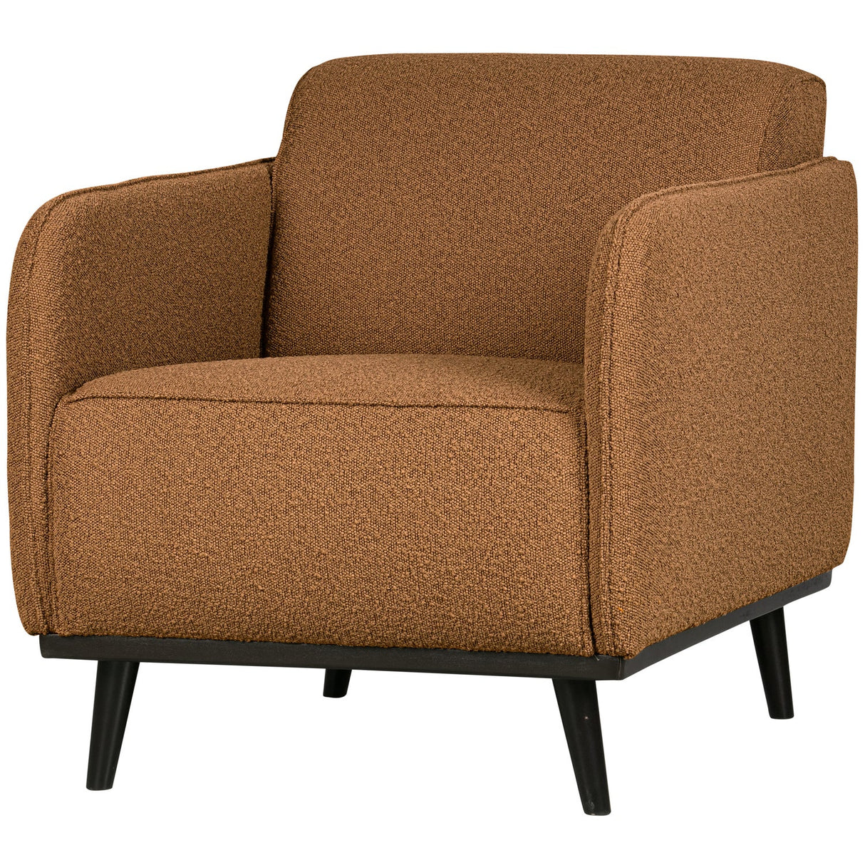 Sessel Senf-braun Bouclé, Sessel modern Bouclé