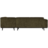 Ecksofa grün, Sofa grün Ottomane rechts, Eckcouch grün, Breite 274 cm