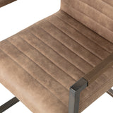 Freischwinger taupe, Stuhl taupe mit Armlehne