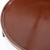 Couchtisch rund braun-schwarz, runder Couchtisch braun, Durchmesser 120 cm