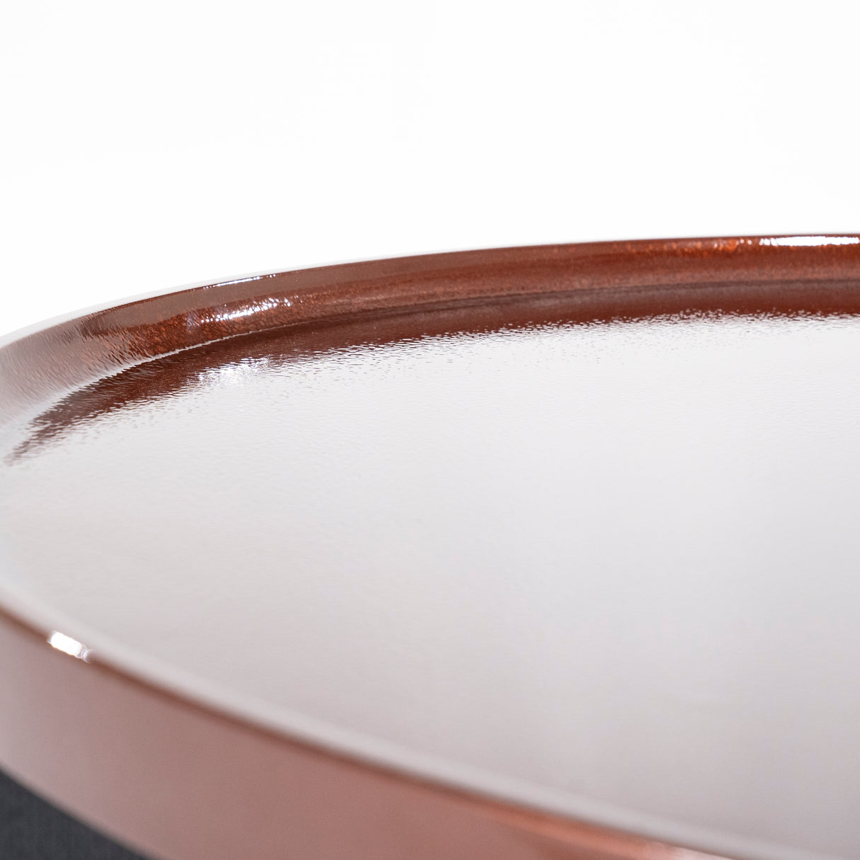 Couchtisch rund braun-schwarz, runder Couchtisch braun, Durchmesser 120 cm