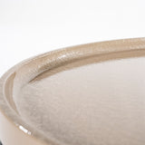 Couchtisch rund beige-schwarz, runder Couchtisch beige, Durchmesser 120 cm