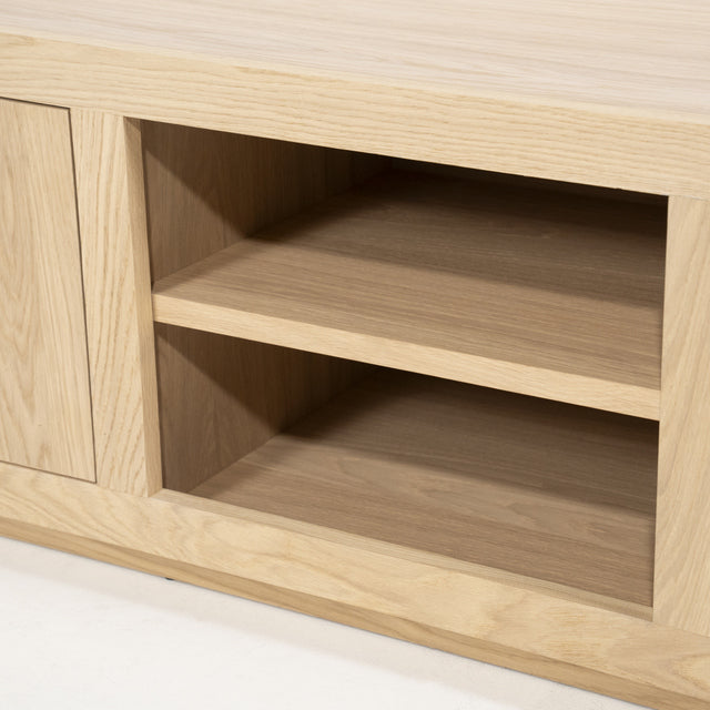 TV Schrank modern Farbe Naturholz, Schrank  Naturholz mit zwei Türen, Fernsehschrank Naturholz, Breite 160 cm