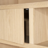 Schrank modern Farbe Naturholz, Schrank  Naturholz mit drei Türen und zwei Schubladen, Wohnzimmerschrank Naturholz, Breite 150 cm