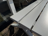 Gartenbank weiß Aluminium, Metall Gartenbank Alu, Breite 160 cm