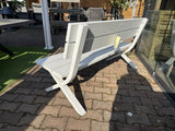 Gartenbank weiß Aluminium, Metall Gartenbank Alu, Breite 160 cm