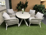 Gartentisch oval creme, Esstisch creme, Lounge-Gartentisch creme, Höhe 69 cm