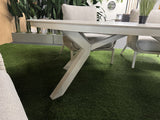 Gartentisch oval creme, Esstisch creme, Lounge-Gartentisch creme, Höhe 69 cm