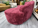 Sofa halbrund rot, Sitzsofa rot, Breite 300 cm