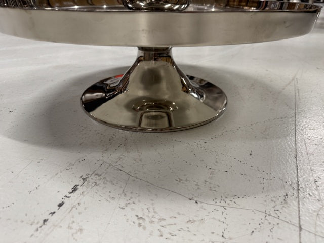 Etagere Silber, Etagere rund, Höhe 96 cm