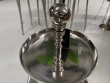 Etagere Silber, Etagere rund, Höhe 96 cm