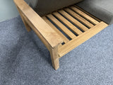 Garten-Sitzgarnitur Set Holz, 2 Gartenbänke mit zwei Sessel und Gartentisch rund, Gartenlounge Teak Naturholz